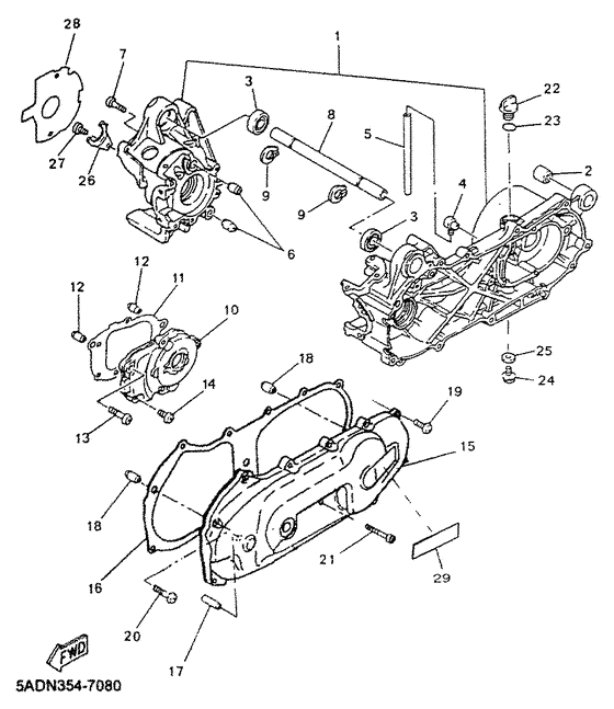YN50R Картер двигателя