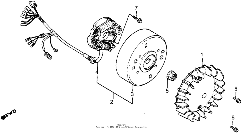 TG50 Cooling fan + alternator