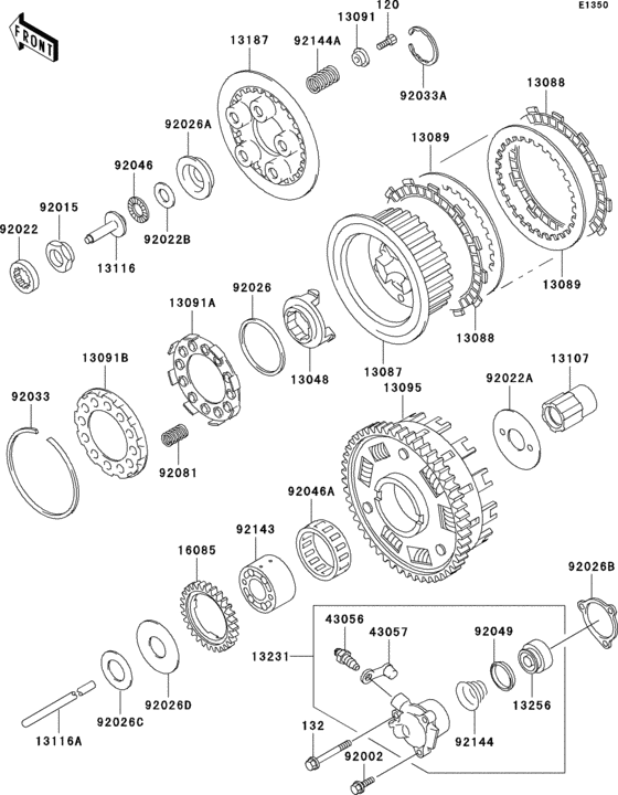 ZX1100 Сцепление