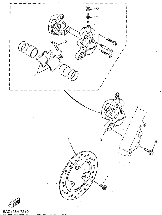 YN50R Front brake. caliper