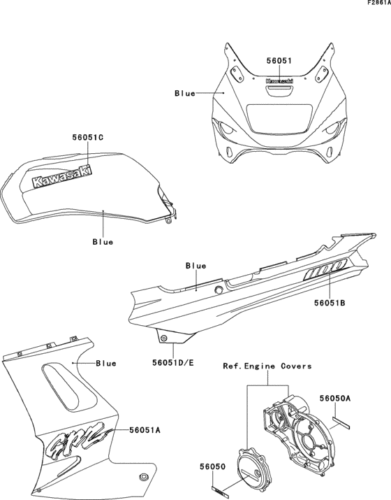 Decals(blue)(zx1100-e1/e2)