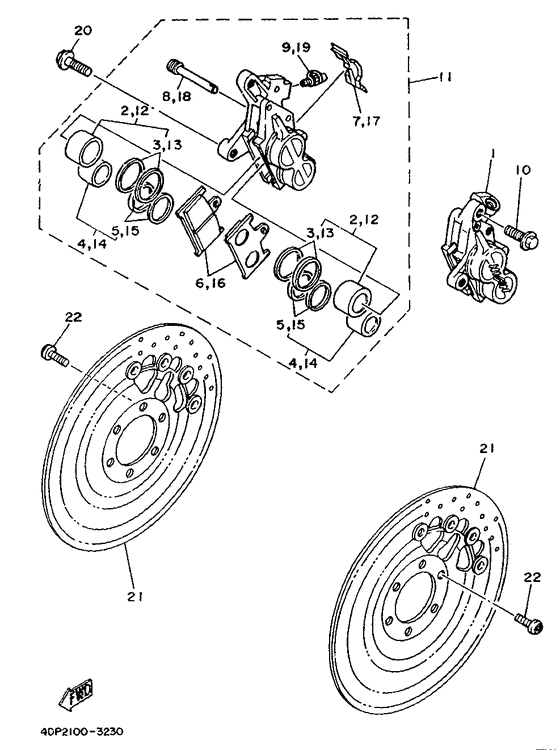 Front brake. caliper