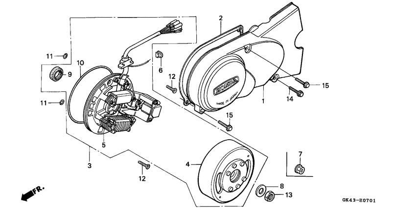 Left crankcase cover/ generator