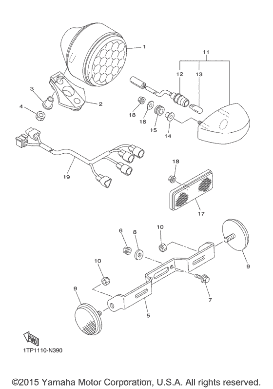 XVS950CUSP Фонарь