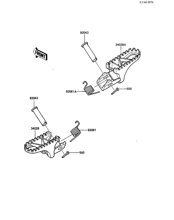 KX500 Подножки