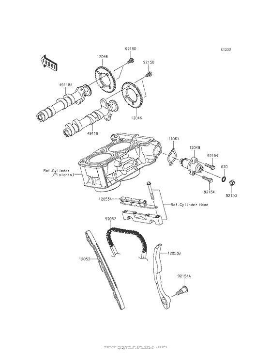 EX300 Распред вал