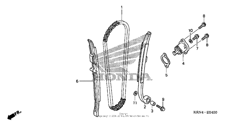 Cam chain + tensioner