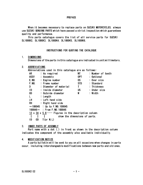 DL1000 Catalog preface