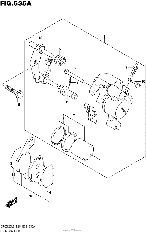 Front Caliper (Dr-Z125Ll6 E28)