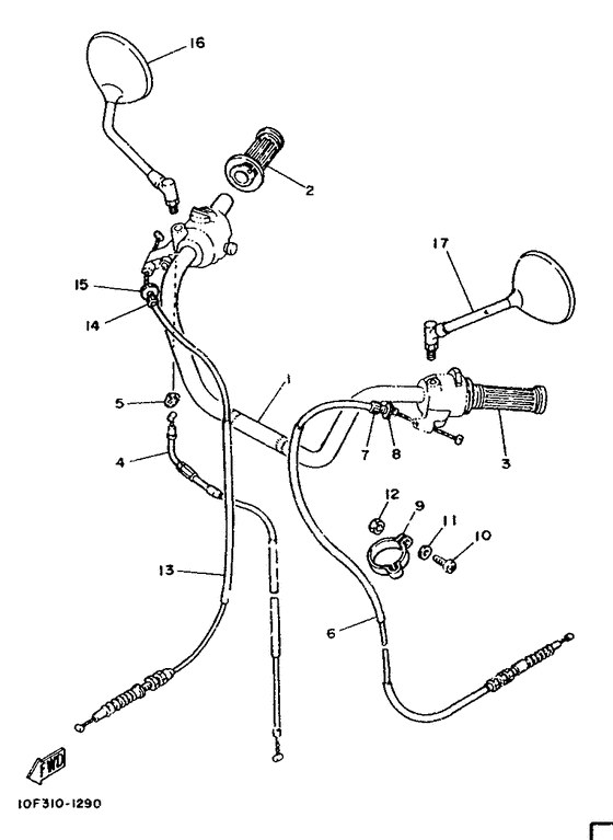 Steering handle. cable