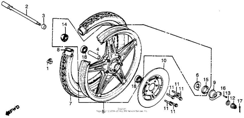 Front wheel 80