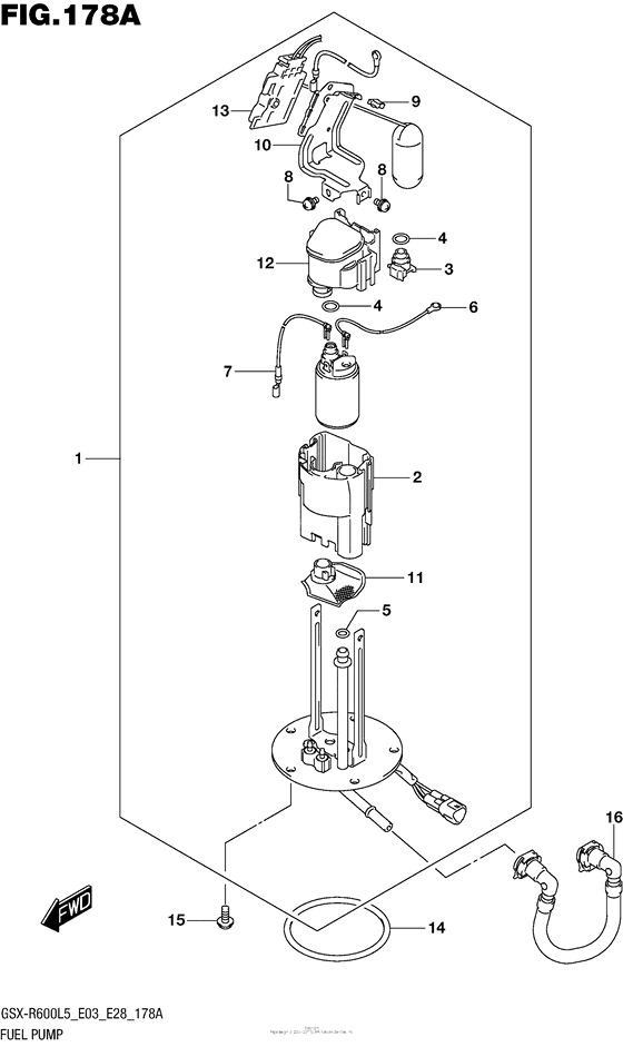 GSX-R600 Топливный насос