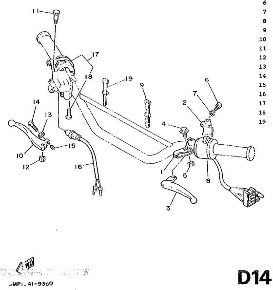 Handle switch. lever