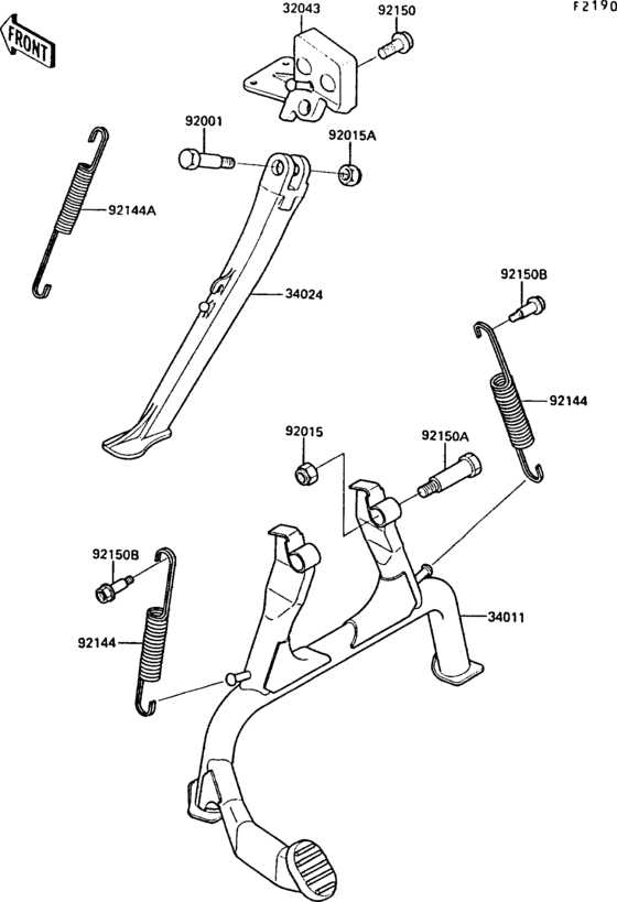 ZX1000 Подножка