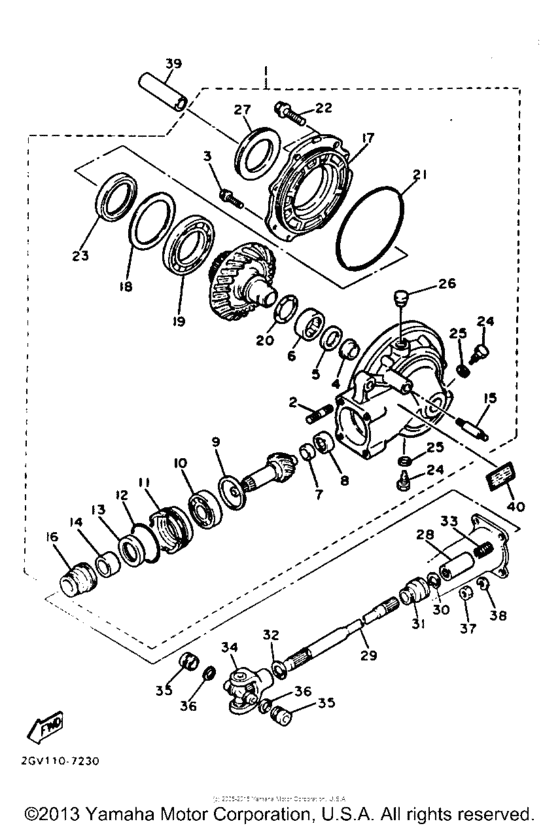 XV535TC Ведущий вал