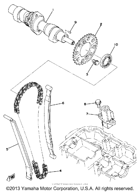 Camshaft - chain tensioner