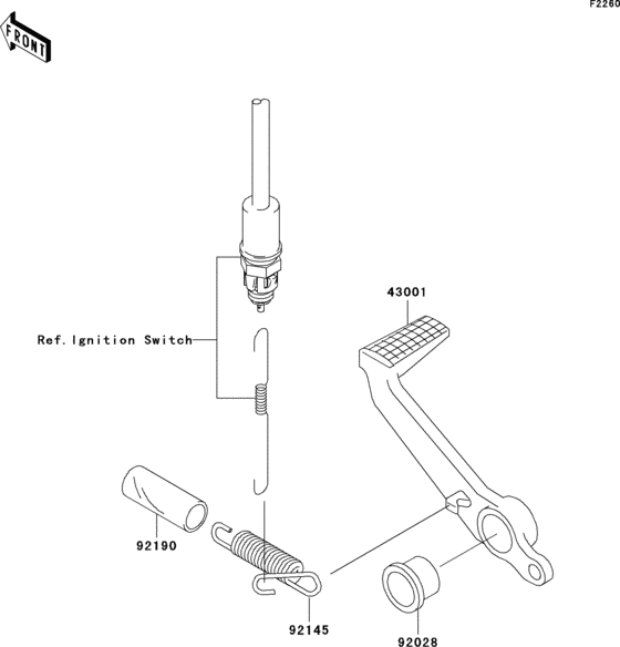 ZX600 Педаль тормоза