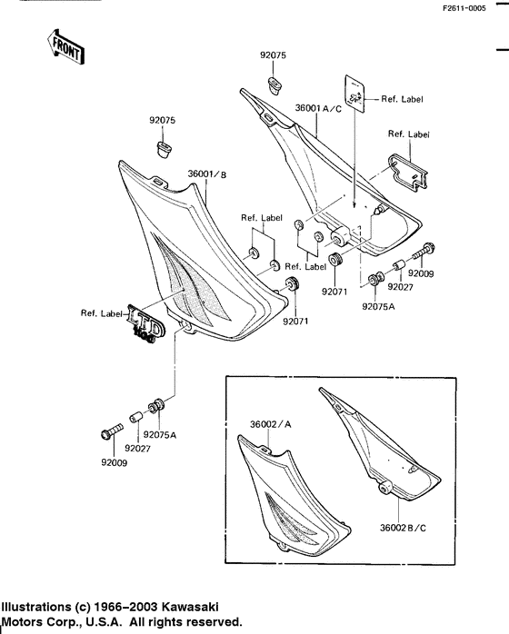 KZ1100 Крышка боковая
