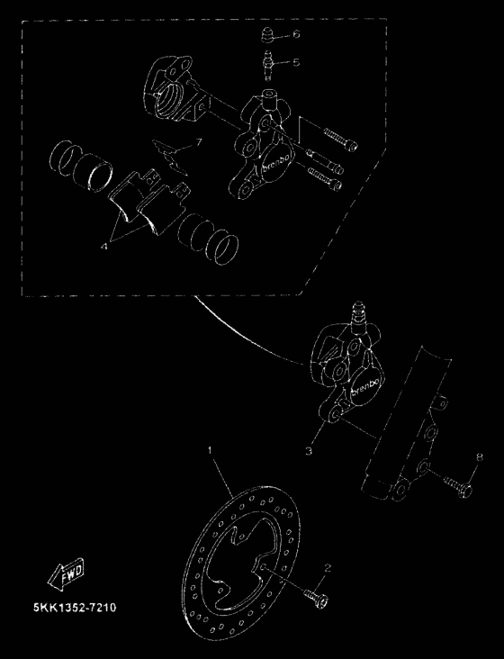 YN100 Передний суппорт