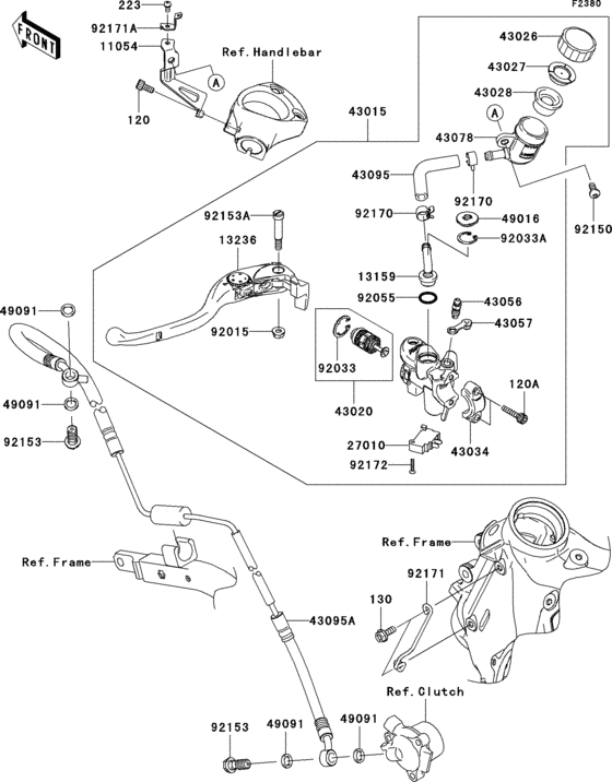 ZX1400 Цилиндр сцепления