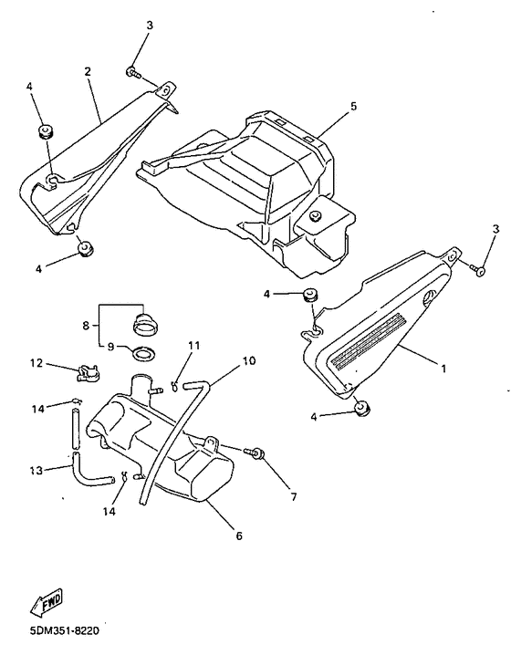 FZS600 Боковые обтекатели