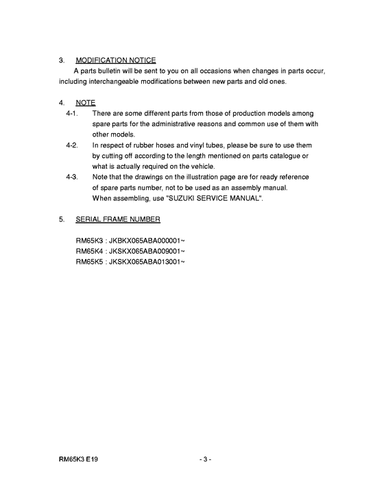 RM65 Catalog preface