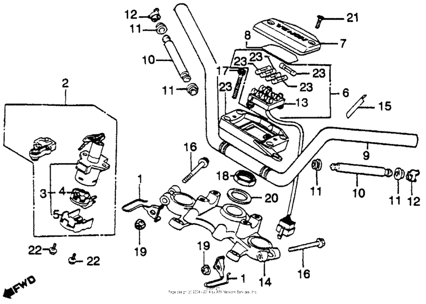 Handlebar + top bridge