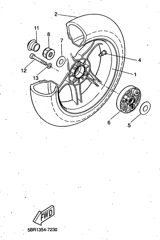 YQ50 Переднее колесо