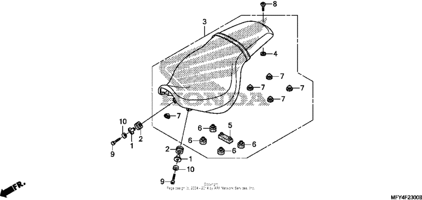 VT1300CR (ABS) Сиденье