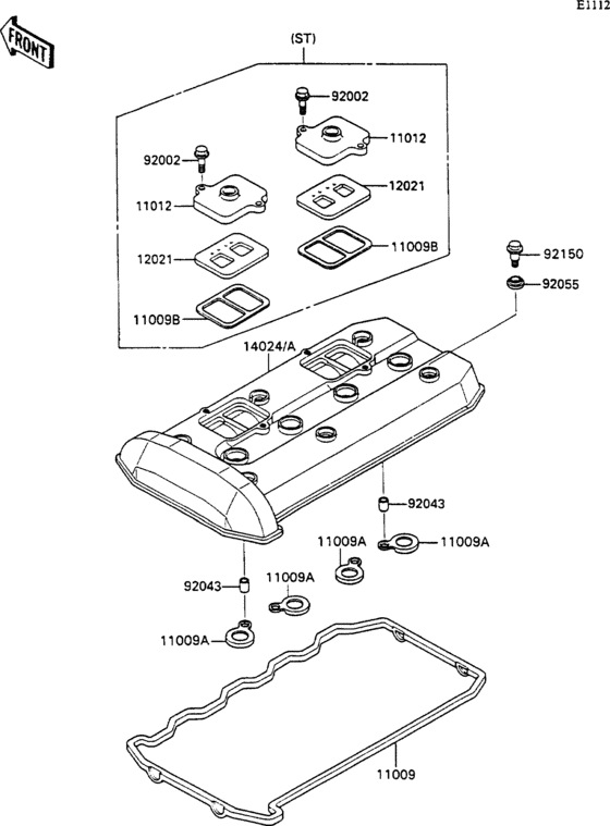 ZX1100 Крышка головки цилиндров