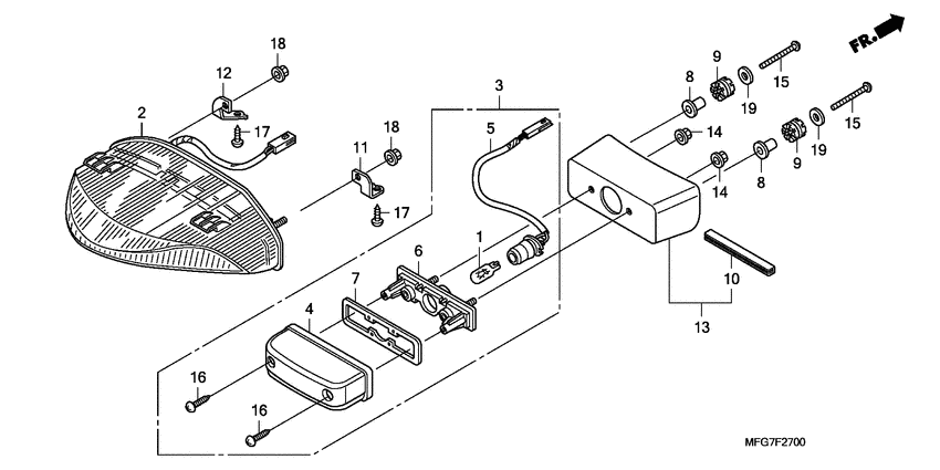 Taillight unit ass`y
