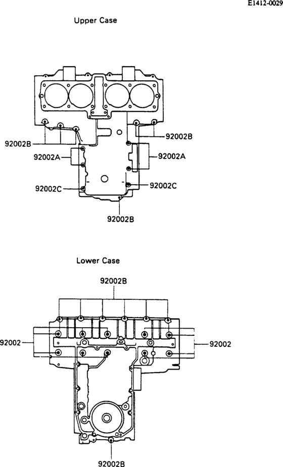 ZX600 Болты крепления картера