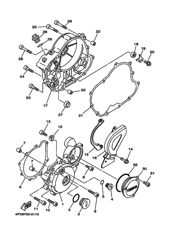 Crankcase cover ass`y  (v