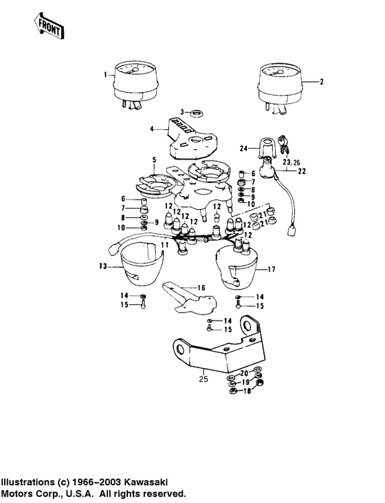Meters/ignition switch