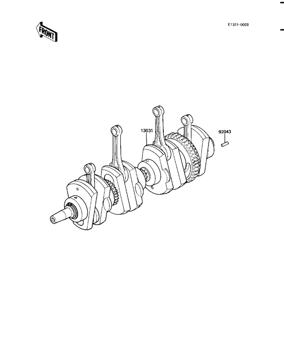 KZ1000 Вал коленчатый