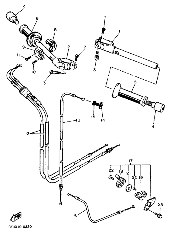 Steering handle. cable
