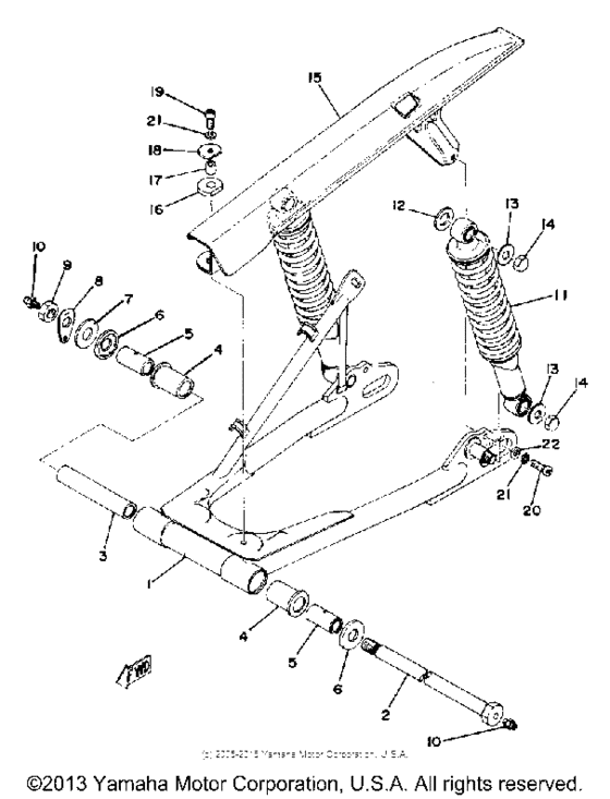 Rear arm- rear cushion - chain case