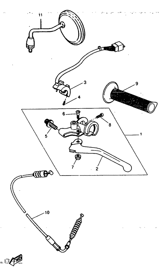 Handle switch. lever