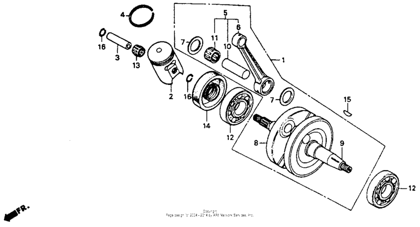 CR80R Коленвал