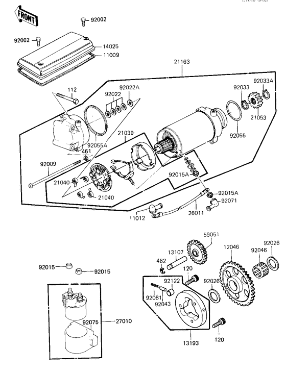 Starter motor/starter clutch