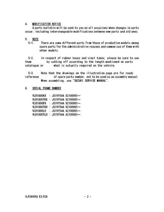 VLR1800 Catalog preface