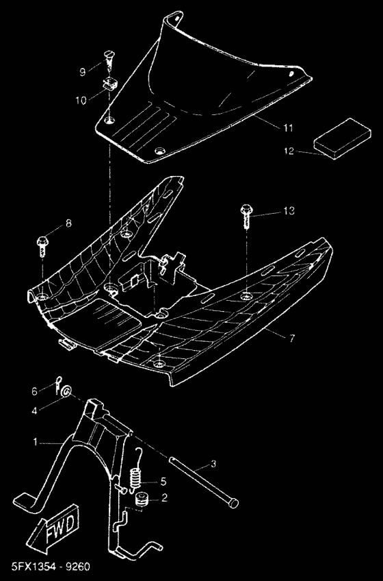 CW50RS Support & repose pied