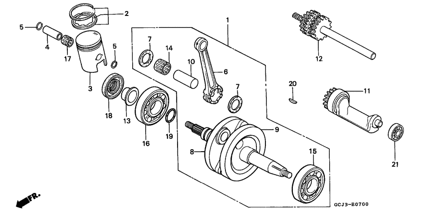 Crankshaft/piston