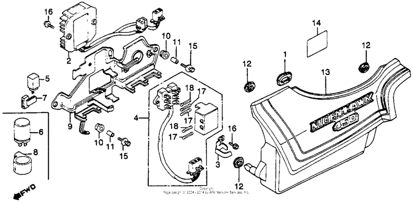 Left side cover + rectifier + fuse