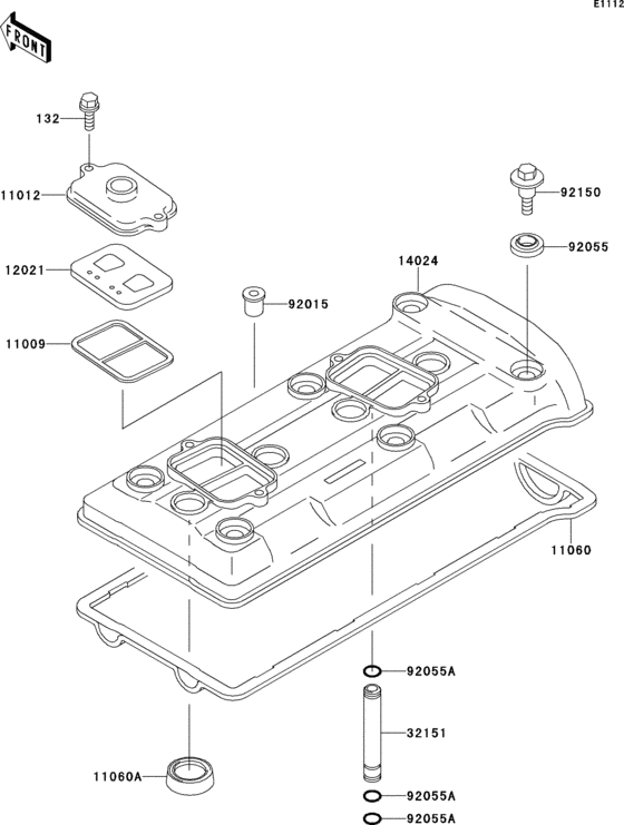 ZX900 Крышка головки цилиндров