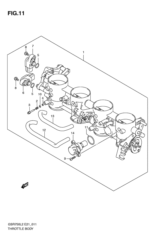 GSR750 (ABS) Дроссель
