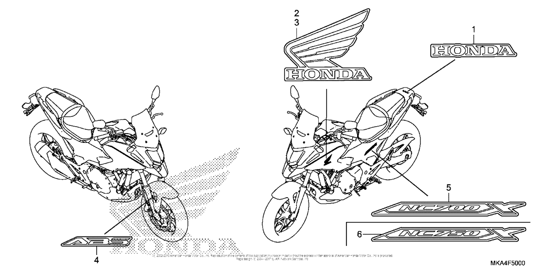 NC700X (DCT) Наклейки