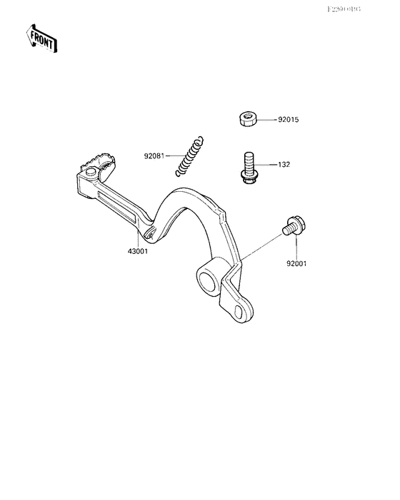KX500 Педаль тормоза