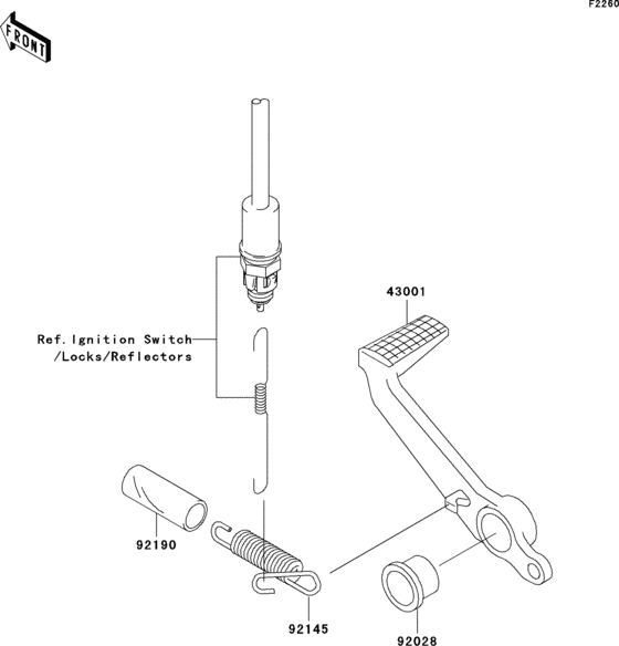 ZX600 Педаль тормоза