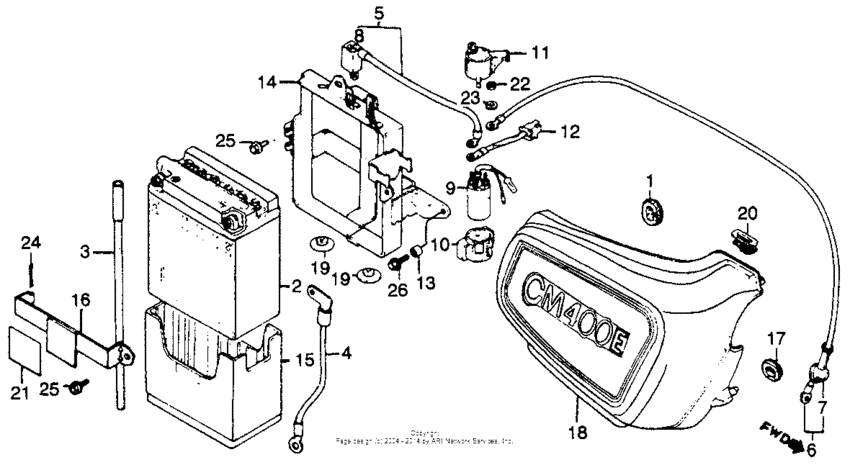 Right side cover + battery